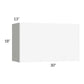 RTA Milan White Matte 30" Countertop Wall Appliance Cabinet with 2 Finished End Panels