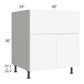 RTA Milan White Matte 30" Farm Sink Base Cabinet with 1 Finished Side
