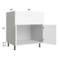 RTA Milan White Matte 30" Farm Sink Base Cabinet with 1 Finished Side