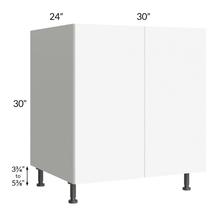 RTA Milan White Matte 30" Full Height Door Base Cabinet
