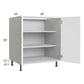 RTA Milan White Matte 30" Full Height Door Base Cabinet with 1 Roll Out Tray
