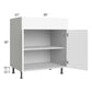 RTA Milan White Matte 30" Vanity Base Cabinet with 1 Finished Side
