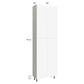 RTA Milan White Matte 30" x 13" x 96" Pantry Cabinet (13" depth) with 2 Finished Sides