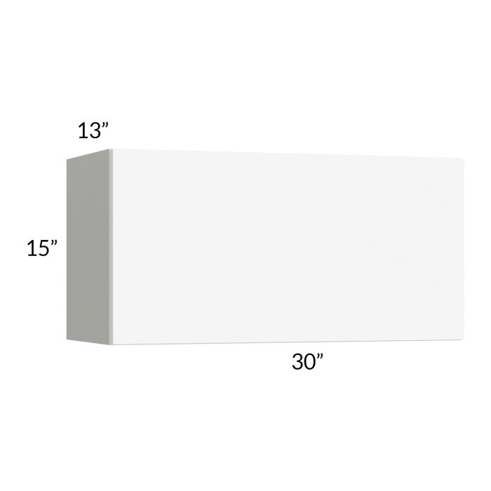RTA Milan White Matte 30" x 15" Lift-Up Door Wall Cabinet