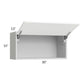 RTA Milan White Matte 30" x 15" Lift-Up Door Wall Cabinet with 1 Finished End Panel