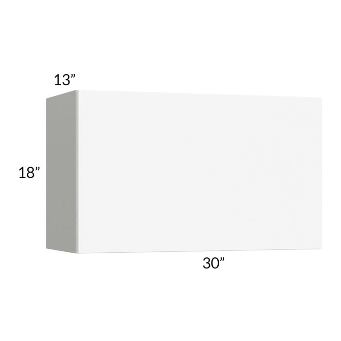 RTA Milan White Matte 30" x 18" Lift-Up Door Wall Cabinet