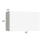 RTA Milan White Matte 30" x 18" Lift-Up Door Wall Cabinet with 2 Finished End Panels