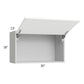 RTA Milan White Matte 30" x 18" Lift-Up Door Wall Cabinet