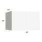 RTA Milan White Matte 30" x 18" x 24" Wall Cabinet with 1 Finished End Panel