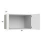 RTA Milan White Matte 30" x 18" x 24" Wall Cabinet with 1 Finished End Panel