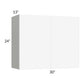 RTA Milan White Matte 30" x 24" Wall Cabinet with 2 Finished End Panels