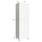 RTA Milan White Matte 30" x 24" x 96" Pantry Cabinet (24" depth) with 1 Finished Side