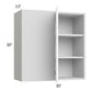 RTA Milan White Matte 30" x 30" Blind Corner Wall Cabinet-Right-Hinged Door on Left with 2 Finished End Panels