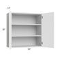 RTA Milan White Matte 30" x 30" Wall Cabinet with 1 Finished End Panel