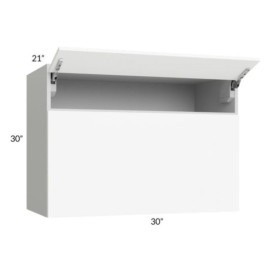 RTA Milan White Matte 30" x 30" x 21" Microwave Wall Cabinet