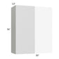 RTA Milan White Matte 30" x 36" Blind Corner Wall Cabinet-Right-Hinged Door on Left