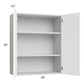 RTA Milan White Matte 30" x 36" Wall Cabinet with 1 Finished End Panel