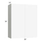 RTA Milan White Matte 30" x 36" Wall Cabinet with 2 Finished End Panels