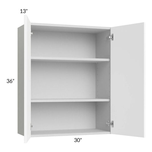 RTA Milan White Matte 30" x 36" Wall Cabinet with 2 Finished End Panels