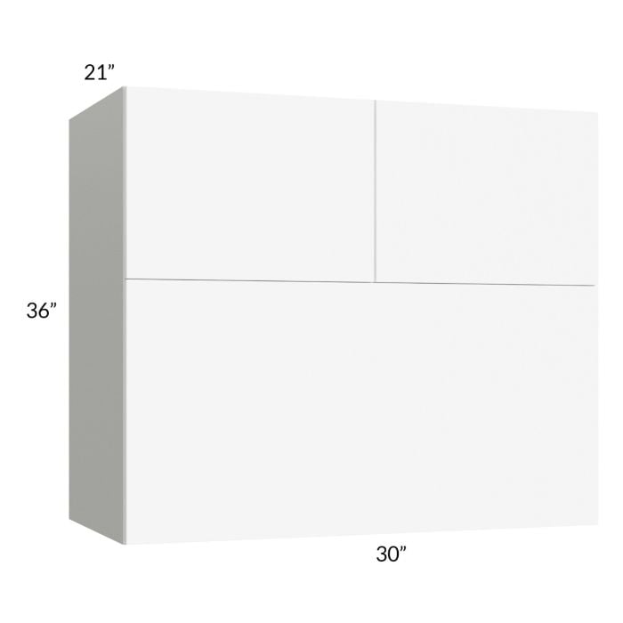 RTA Milan White Matte 30" x 36" x 21" Microwave Wall Cabinet
