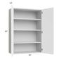 RTA Milan White Matte 30" x 42" Wall Cabinet with 1 Finished End Panel