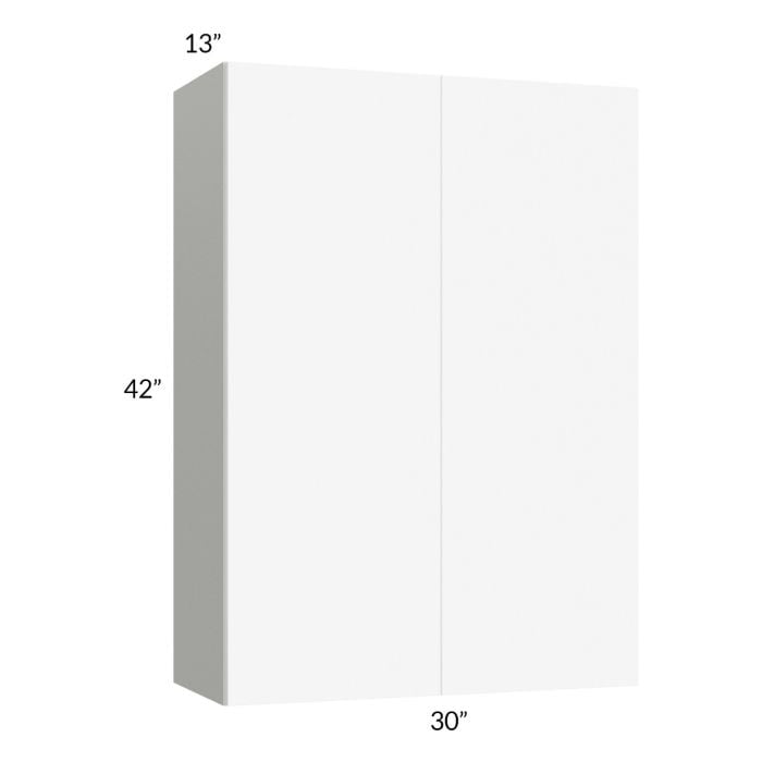 RTA Milan White Matte 30" x 42" Wall Cabinet with 2 Finished End Panels