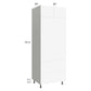 RTA Milan White Matte 30" x 84" Combo Oven Cabinet