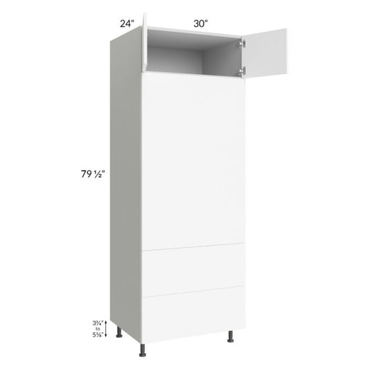 RTA Milan White Matte 30" x 84" Combo Oven Cabinet