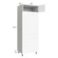 RTA Milan White Matte 30" x 84" Single Oven Cabinet with 3 Drawers and 1 Finished Side