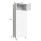 RTA Milan White Matte 30" x 90" Double Oven Cabinet with 2 Finished Sides