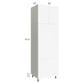 RTA Milan White Matte 30" x 96" Combo Oven Cabinet