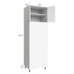 RTA Milan White Matte 30" x 96" Combo Oven Cabinet with 2 Finished Sides