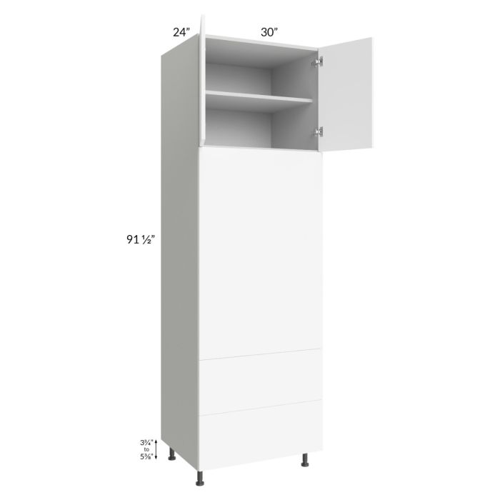 RTA Milan White Matte 30" x 96" Combo Oven Cabinet