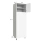 RTA Milan White Matte 30" x 96" Double Oven Cabinet with 1 Finished Side