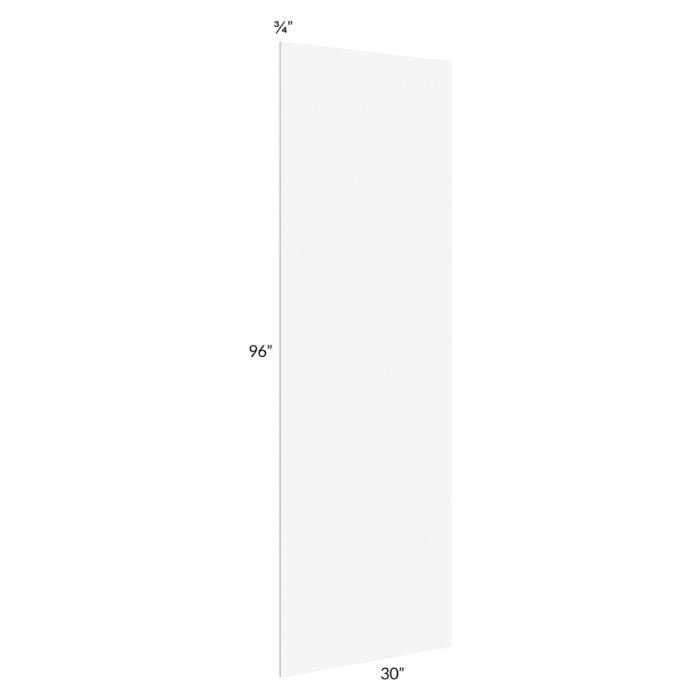 RTA Milan White Matte 30" x 96" Refrigerator End Panel