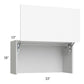 RTA Milan White Matte 33" Countertop Wall Appliance Cabinet with 1 Finished End Panel
