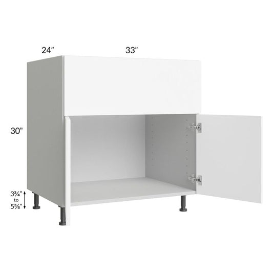 RTA Milan White Matte 33" Farm Sink Base Cabinet