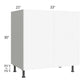 RTA Milan White Matte 33" Full Height Door Vanity Sink Base Cabinet