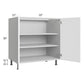 RTA Milan White Matte 33" Full Height Door Vanity Sink Base Cabinet with 2 Finished Sides