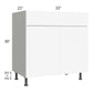 RTA Milan White Matte 33" Vanity Base Cabinet
