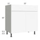 RTA Milan White Matte 33" Vanity Base Cabinet with 2 Finished Sides