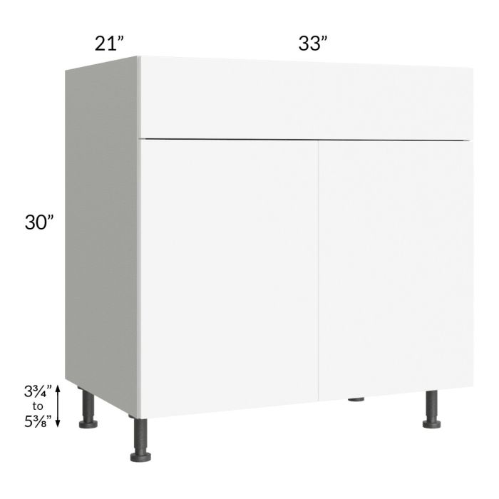 RTA Milan White Matte 33" Vanity Sink Base Cabinet