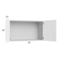 RTA Milan White Matte 33" x 18" Wall Cabinet with 1 Finished End Panel