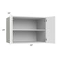 RTA Milan White Matte 33" x 24" x 24" Wall Cabinet with 1 Finished End Panel