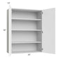 RTA Milan White Matte 33" x 42" Wall Cabinet with 1 Finished End Panel