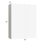 RTA Milan White Matte 33" x 42" Wall Cabinet with 2 Finished End Panels