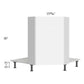 RTA Milan White Matte 36" Diagonal Corner Sink Front-Left Hinged