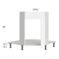 RTA Milan White Matte 36" Diagonal Corner Sink Front-Left Hinged with Sink Tilt-Out