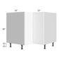 RTA Milan White Matte 36" Easy Reach Corner Cabinet-Right Hinged
