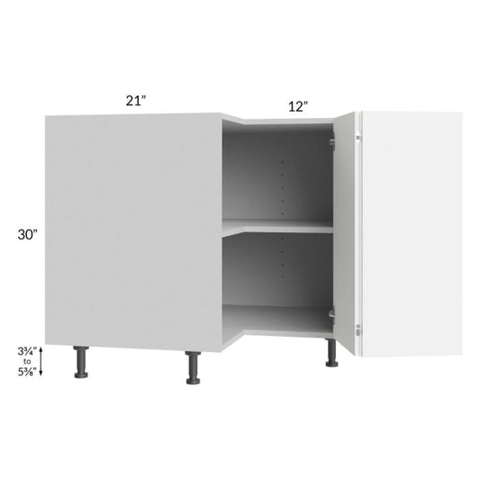 RTA Milan White Matte 36" Easy Reach Corner Cabinet-Right Hinged